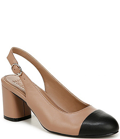 Naturalizer Sophie Leather Slingback Cap Toe Pumps