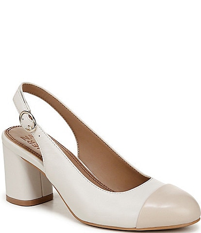 Naturalizer Sophie Leather Slingback Cap Toe Pumps