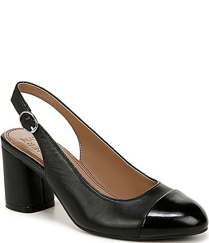 Naturalizer Sophie Leather Slingback Cap Toe Pumps