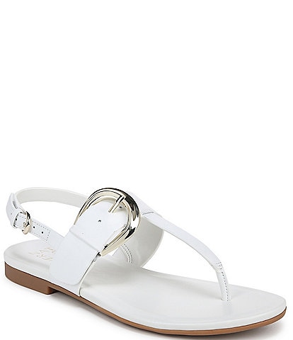 Naturalizer Taylor Leather Slingback Buckle T-Strap Casual Sandals