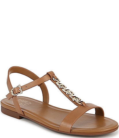 Naturalizer Teach Leather Ornament Detail Strappy Casual Sandals