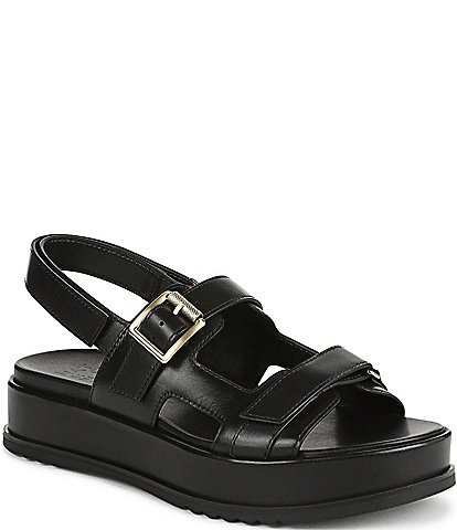 Naturalizer Ziva Leather Platform Slingback Sandals