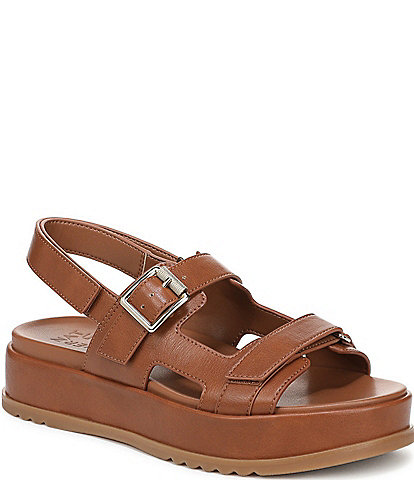 Naturalizer Ziva Leather Platform Slingback Sandals
