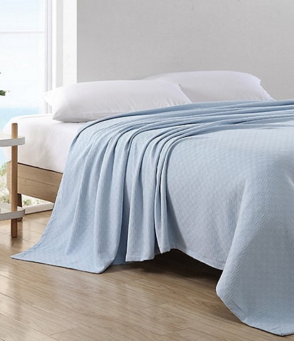 Nautica Ripple Textured Cove Cotton Dobby Bed Blanket