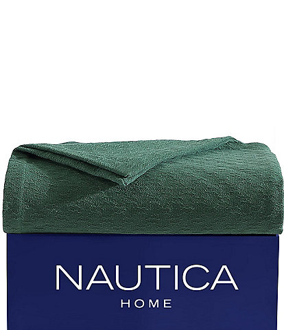 Nautica Ripple Textured Cove Cotton Dobby Bed Blanket
