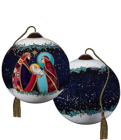 Ne' Qwa Art Rejoice In His Glory Hand Painted Glass Ornament