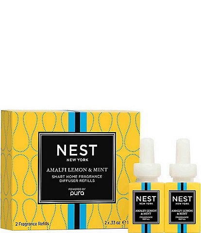 NEST New York Amalfi Lemon & Mint Refill Duo for NEST x Pura Smart Home Fragrance Diffuser- Smart Vials
