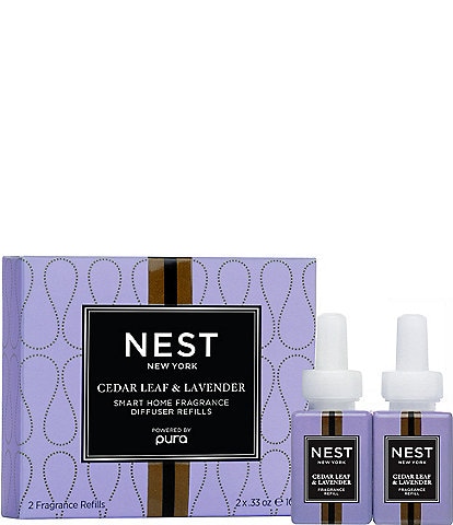 NEST New York Cedar Leaf & Lavender Refill Duo for NEST x Pura Smart Home Fragrance Diffuser- Smart Vials