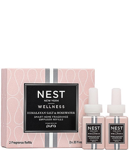NEST New York Himalayan Salt & Rosewater Refill Duo for NEST x Pura Smart Home Fragrance Diffuser- Smart Vials