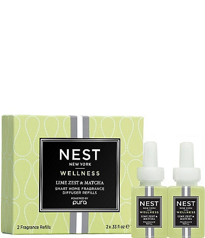 NEST New York Lime Zest & Matcha Refill Duo for NEST x Pura Smart Home Fragrance Diffuser- Smart Vials