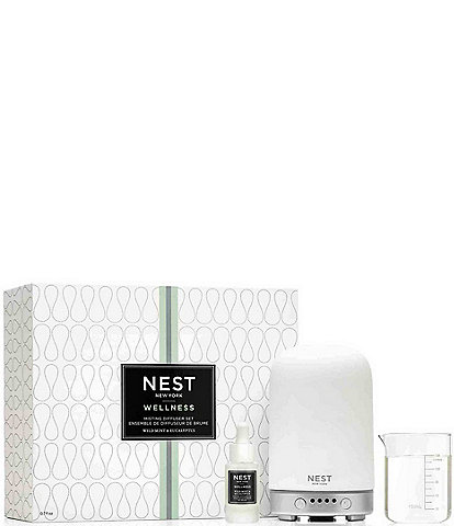 NEST New York Misting Diffuser Set with Wild Mint & Eucalyptus Diffuser Oil Drops