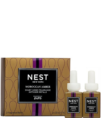 NEST New York Moroccan Amber Refill Duo for NEST x Pura Smart Home Fragrance Diffuser- Smart Vials