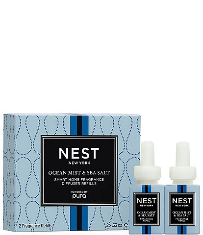 NEST New York Pura Ocean Mist & Sea Salt Refill Duo for NEST x Pura Smart Home Fragrance Diffuser- Smart Vials