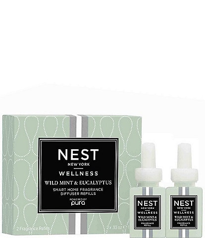 NEST New York Wild Mint & Eucalyptus Refill Duo for NEST x Pura Smart Home Fragrance Diffuser- Smart Vials