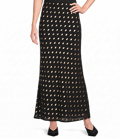 Never Fully Dressed Dorris Gold Fleck Maxi Slip Skirt
