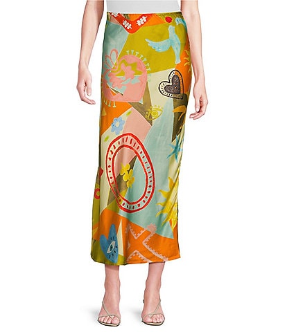 Never Fully Dressed Dorris Sundazed Printed Pull On Maxi Skirt