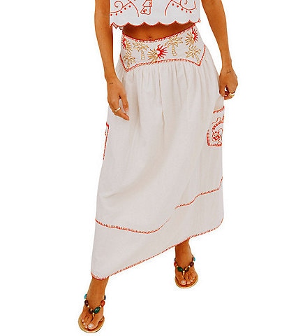 Never Fully Dressed Pollenca Embroidered Pleated Coordinating Skirt
