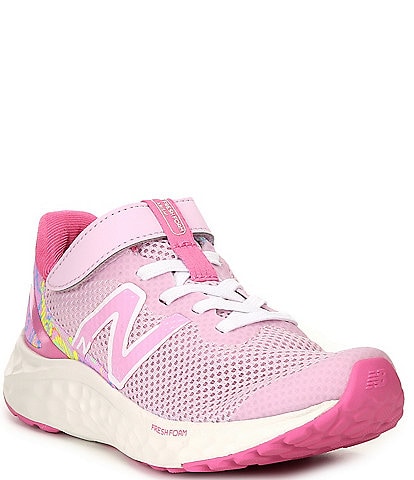 New Balance Girls' Fresh Foam Arishi V4 Bungee Lace with Top Strap Sneakers (Toddler)