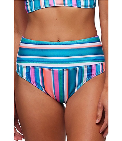 NEXT by Athena Hamptons Stripe Harmony High Waist Swim Bottom