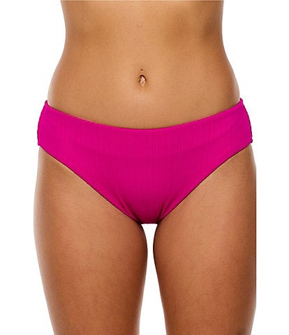Next by Athena Mini Pucker Rib Mid Rise Hipster Swim Bottom