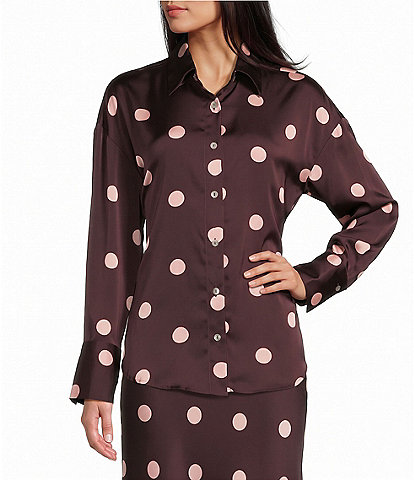 NIA Jules Long Sleeve Polka Dot Coordinating Top