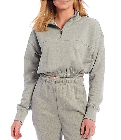 NIA Knit Cinched Quarter Zip Long Sleeve Coordinating Pullover