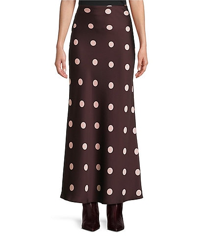 NIA Natalia Polka Dot Coordinating Maxi Slip Skirt