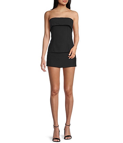 NIA Rob Pinstripe Strapless Coordinating Top
