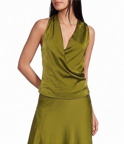 NIA Satin Alondra Coordinating Drape Top