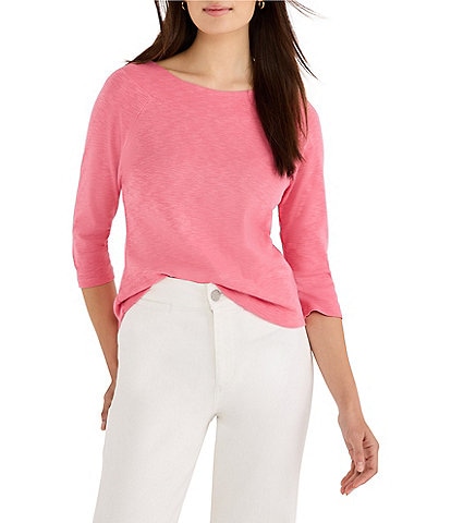 NIC + ZOE Ballet Boat Neck 3/4 Sleeve Tee