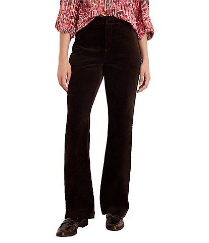 NIC + ZOE Berkeley Velvet High Rise Boot Leg Pants