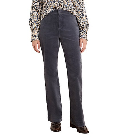 NIC + ZOE Berkeley Velvet High Rise Boot Leg Pants