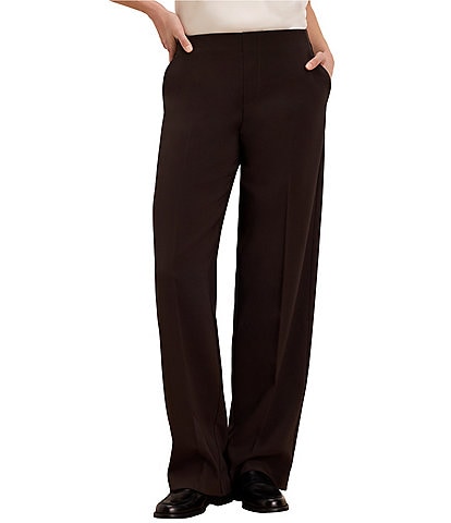 NIC + ZOE Lenox Wide Leg Sleek Stretch Pull-On Pants