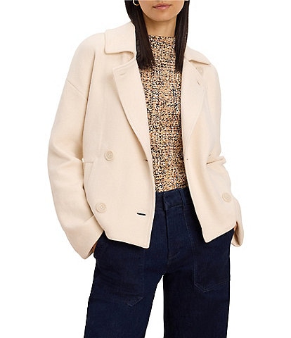 NIC + ZOE Notch Collar Long Sleeve Double-Breasted Cool Nights Knit Jacket