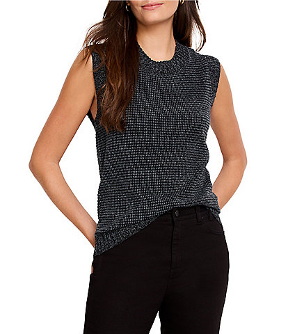 NIC + ZOE Pixel Knit Scoop Neck Vest