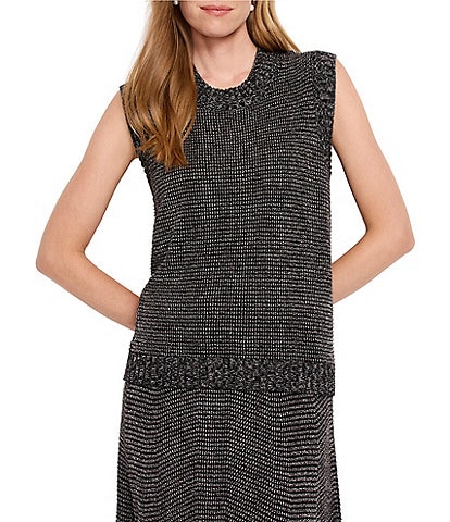 NIC + ZOE Pixel Knit Scoop Neck Vest