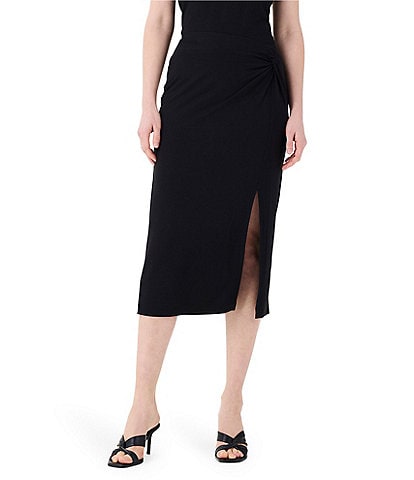 NIC + ZOE Sleek Jersey Sarong Faux Wrap Skirt