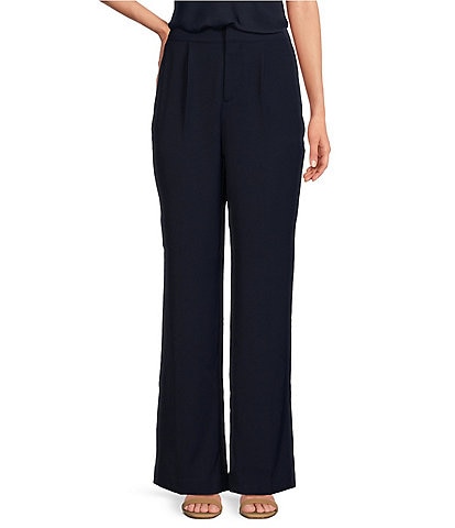 NIC + ZOE Social Edit Eliot Flat Front Wide Leg Trouser