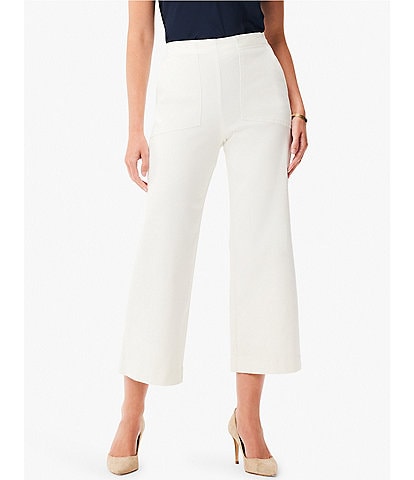 NIC + ZOE Stretch High Rise Wide-Leg Cropped Pull-On Pants