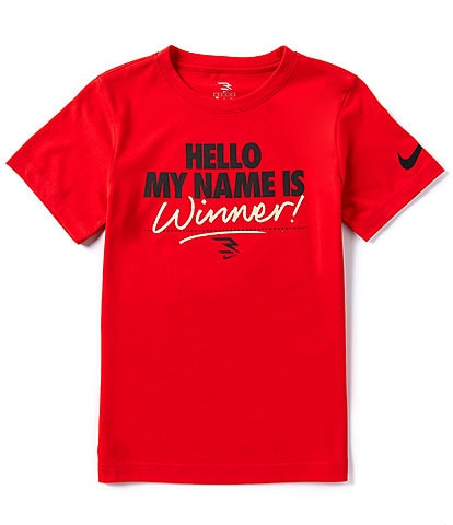 Nike 3BRAND by Russell Willson Big Boys 8-20 Short Sleeve My Name is Winner Graphic T-Shirt