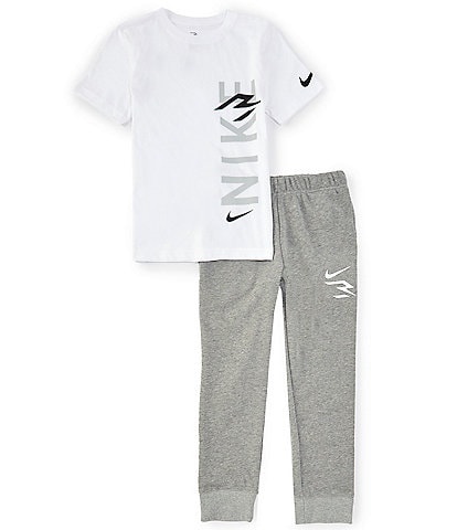 Nike 3BRAND by Russell Willson Big Boys 8-20 Short Sleeve T-Shirt and Fleece Pant Set