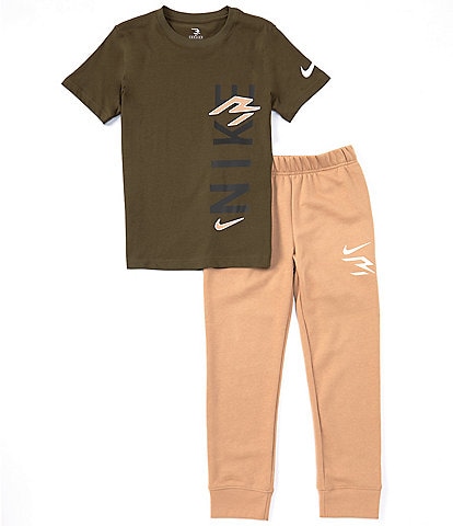 Nike 3BRAND by Russell Willson Big Boys 8-20 Short Sleeve T-Shirt and Fleece Pant Set