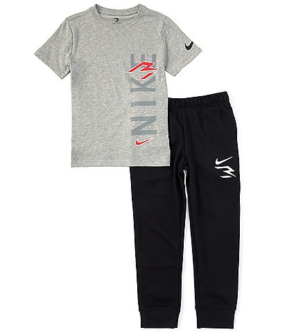 Nike 3BRAND by Russell Willson Big Boys 8-20 Short Sleeve T-Shirt and Fleece Pant Set