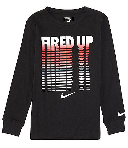 Nike 3BRAND By Russell Wilson Big Boys 8-20 Long-Sleeve Fired Up Fade Tee