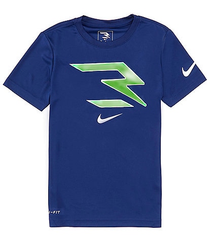 Nike 3BRAND by Russell Wilson Big Boys 8-20 Short Sleeve Icon Logo T-Shirt