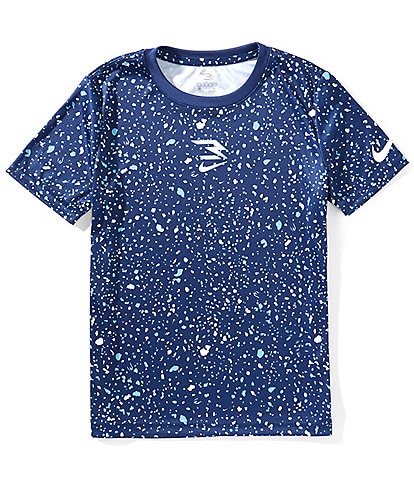 3BRAND by Russell Wilson Big Boys Short Sleeve Large Splatter Dri-Fit T-Shirt