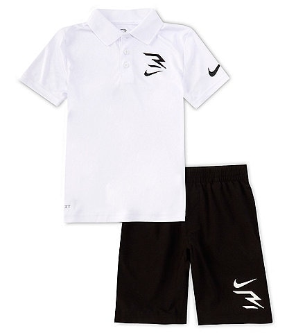 Nike 3BRAND by Russell Wilson Big Boys 8-20 Short Sleeve Polo Shirt & Short Set