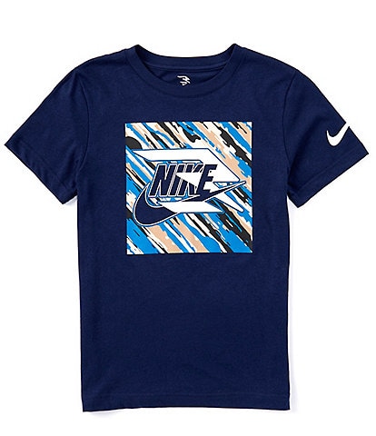 Nike 3BRAND by Russell Wilson Big Boys 8-20 Short Sleeve Stroke Square Graphic Logo T-Shirt