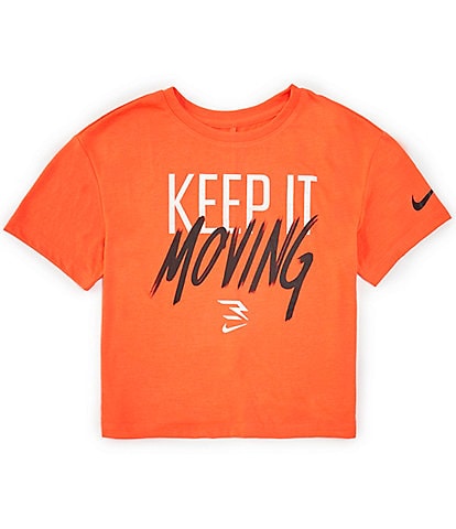 Nike 3BRAND by Russell Wilson Big Girls 7-16 Short-Sleeve Keep It Moving Split-Back T-Shirt
