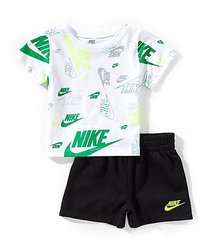 Nike Baby Boys 12-24 Months Nike Logo AOP Short Sleeve T-Shirt & Shorts Set
